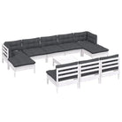 Houten tuinmeubelset met massief grenenhout en comfortabele kussens - Tuinsets