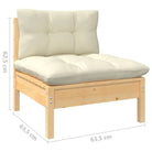 Houten tuinmeubelset met massief grenenhout en comfortabele kussens - Tuinsets