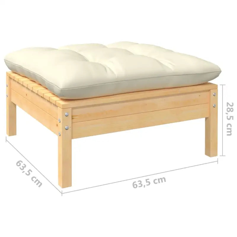 Houten tuinmeubelset met massief grenenhout en comfortabele kussens - Tuinsets