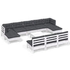 Houten tuinmeubelset met massief grenenhout en comfortabele kussens - Tuinsets