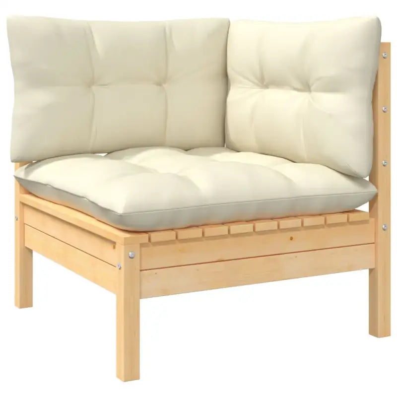 Houten tuinmeubelset met massief grenenhout en comfortabele kussens - Tuinsets