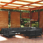 Houten tuinmeubelset met massief grenenhout en comfortabele kussens - Tuinsets