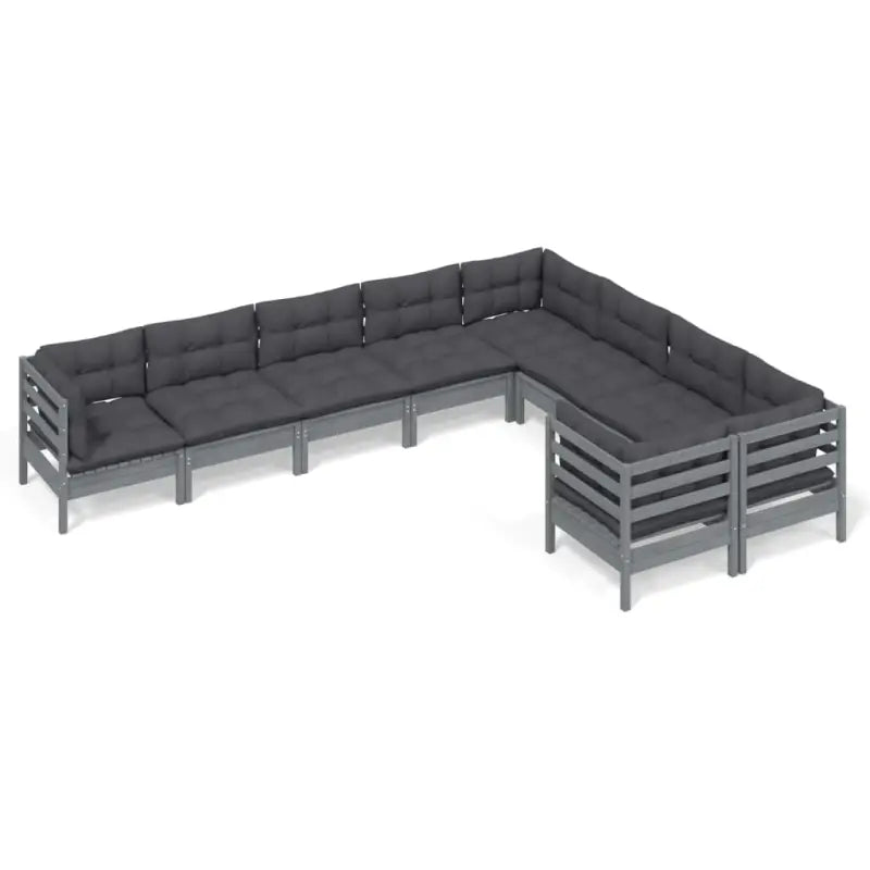 Houten tuinmeubelset met massief grenenhout en rugzijkussen - Tuinsets