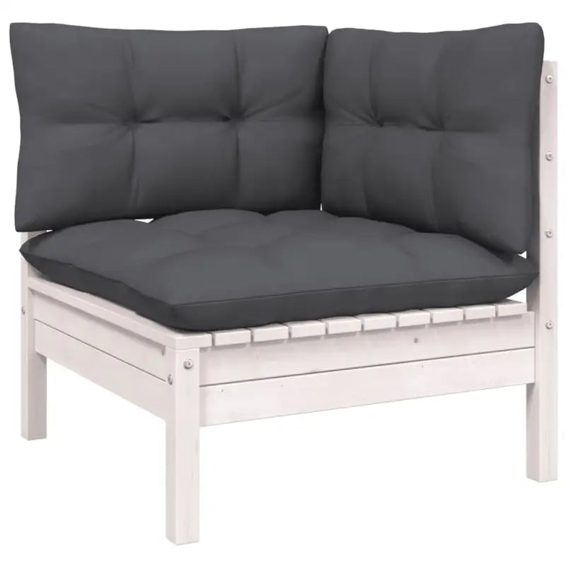 Houten tuinmeubelset van massief grenenhout met comfortabele rug- en zijkussen - Tuinsets