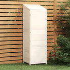 Houten Tuinschuur van Massief Vurenhout voor Buitenruimte - Wit / 55 x 52 x 174.5 cm / 1 - Tuinhuizen