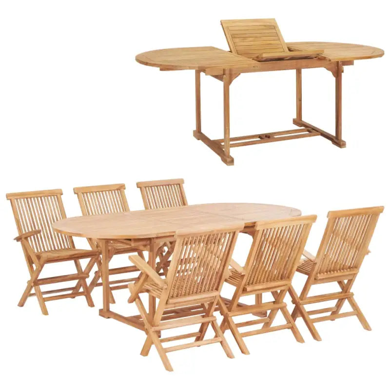 Houten tuinset fijn geschuurd voor buiten en binnengebruik - Met armleuning / ovaal - Tuinsets
