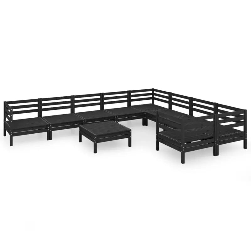 Houten tuinset in massief grenenhout met tafel en voetenbank - Tuinsets