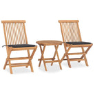 Houten tuinset met fijn geschuurd teakhout en afmetingen voor tafel en stoel - Tuinsets