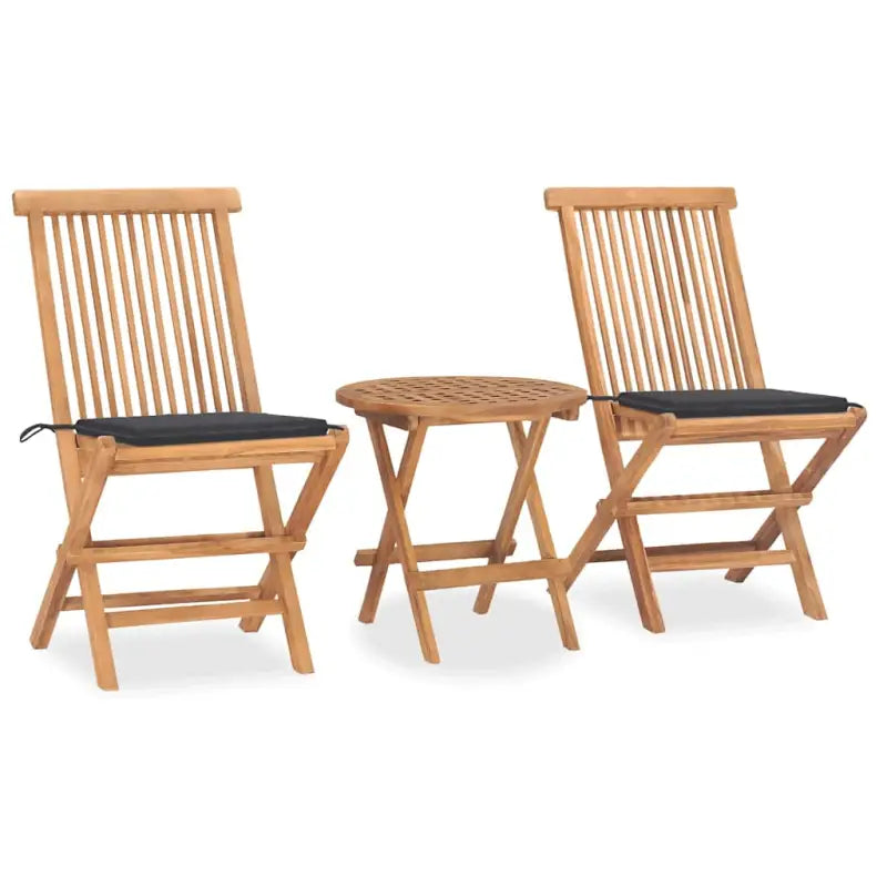 Houten tuinset met fijn geschuurd teakhout en afmetingen voor tafel en stoel - Tuinsets