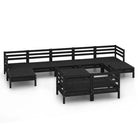 Houten tuinset met massief grenenhout en tafel voetenbank voor ontspanning - Tuinsets