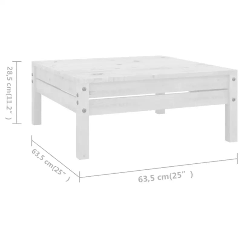 Houten tuinset met massief grenenhout en voetenbank tafel voor ontspanning - Tuinsets