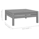 Houten tuinset met massief grenenhout en voetenbank tafel - Tuinsets
