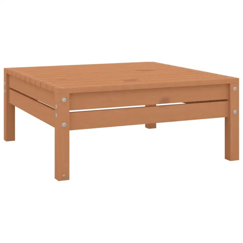 Houten tuinset met massief grenenhout en voetenbank tafel - Tuinsets