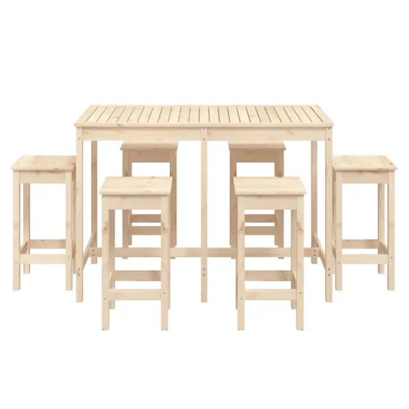 Houten tuinset met massief grenenhout voor gezellige buitenmomenten - Tuinsets