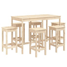 Houten tuinset met massief grenenhout voor gezellige buitenmomenten - Tuinsets