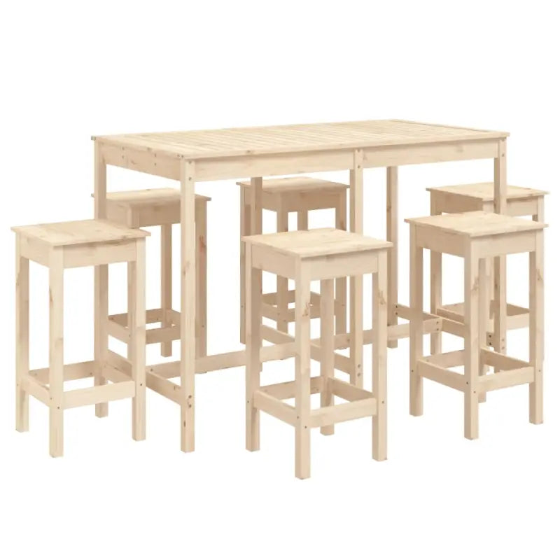 Houten tuinset met massief grenenhout voor gezellige buitenmomenten - Tuinsets