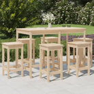 Houten tuinset met massief grenenhout voor gezellige buitenmomenten - Naturel - Tuinsets