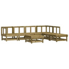 Houten Tuinset met voetenbank en salontafel voor gezellige buitenruimte - Tuinsets