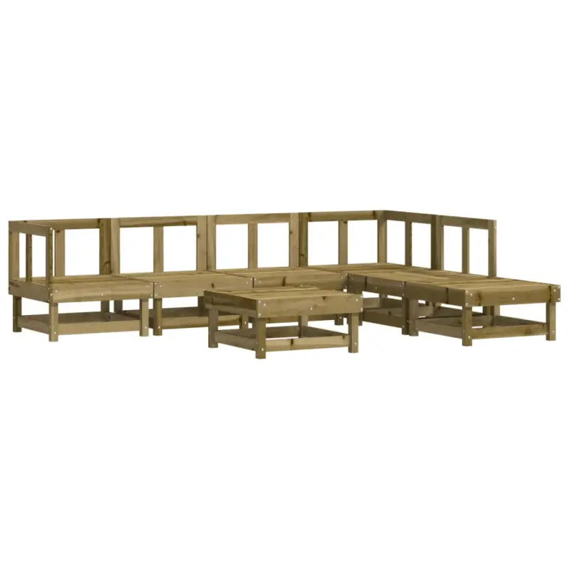 Houten Tuinset met voetenbank en salontafel voor gezellige buitenruimte - Tuinsets