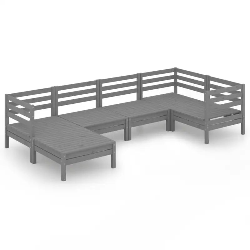 Houten tuinset met voetenbank en tafel van massief grenenhout - Tuinsets