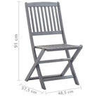 Houten tuinset van massief acaciahout met greywash afwerking - Tuinsets