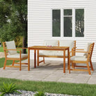 Houten tuinset van massief acaciahout met olieafwerking en comfortabele kussens - Tuinsets