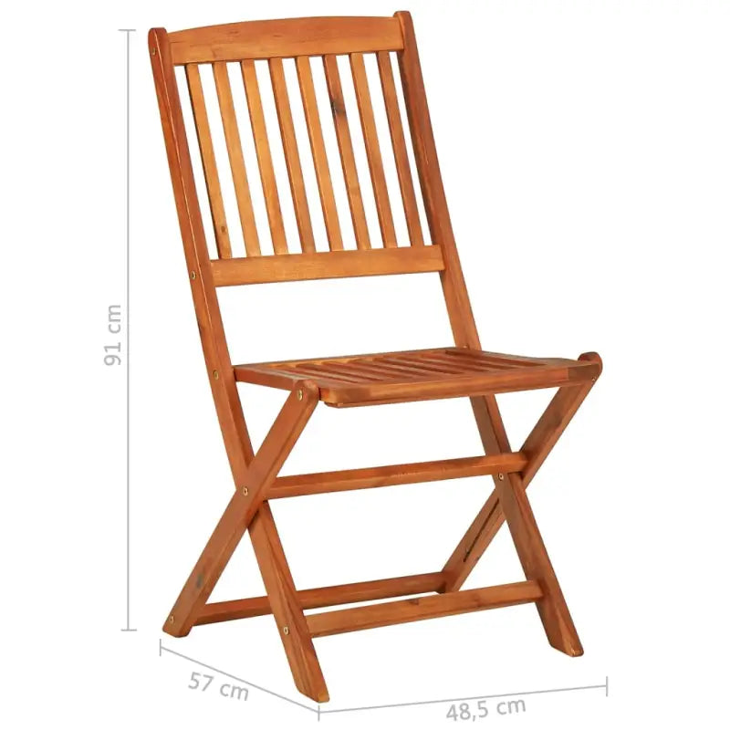 Houten tuinset van massief acaciahout met olieafwerking en afmetingen - Tuinsets