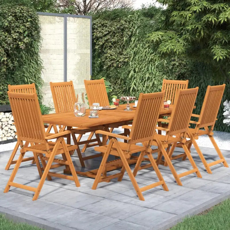 Houten tuinset van massief acaciahout voor buitenplezier - Rechthoekig - Tuinsets