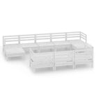Houten tuinset van massief grenenhout met tafel en voetenbank - Tuinsets