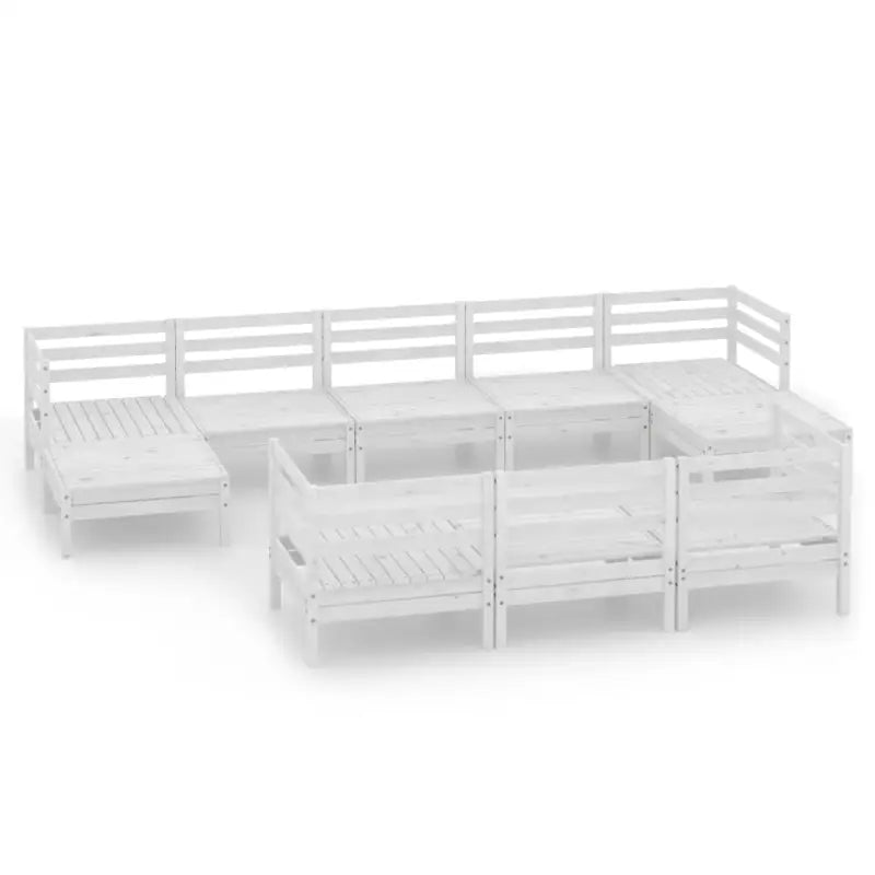 Houten tuinset van massief grenenhout met tafel en voetenbank - Tuinsets