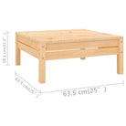 Houten tuinset van massief grenenhout met tafel en voetenbank - Tuinsets