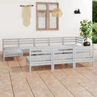 Houten tuinset van massief grenenhout met tafel en voetenbank - Tuinsets