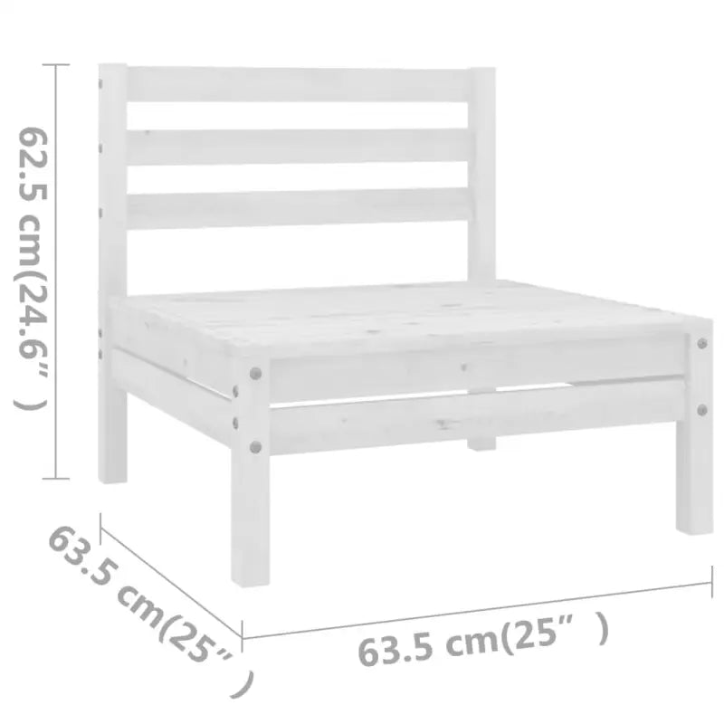 Houten tuinset van massief grenenhout met tafel en voetenbank - Tuinsets