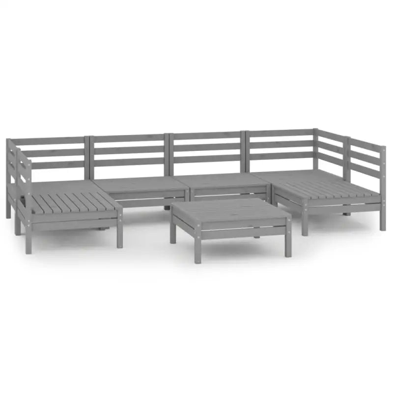 Houten tuinset van massief grenenhout met tafel en voetenbank - Tuinsets