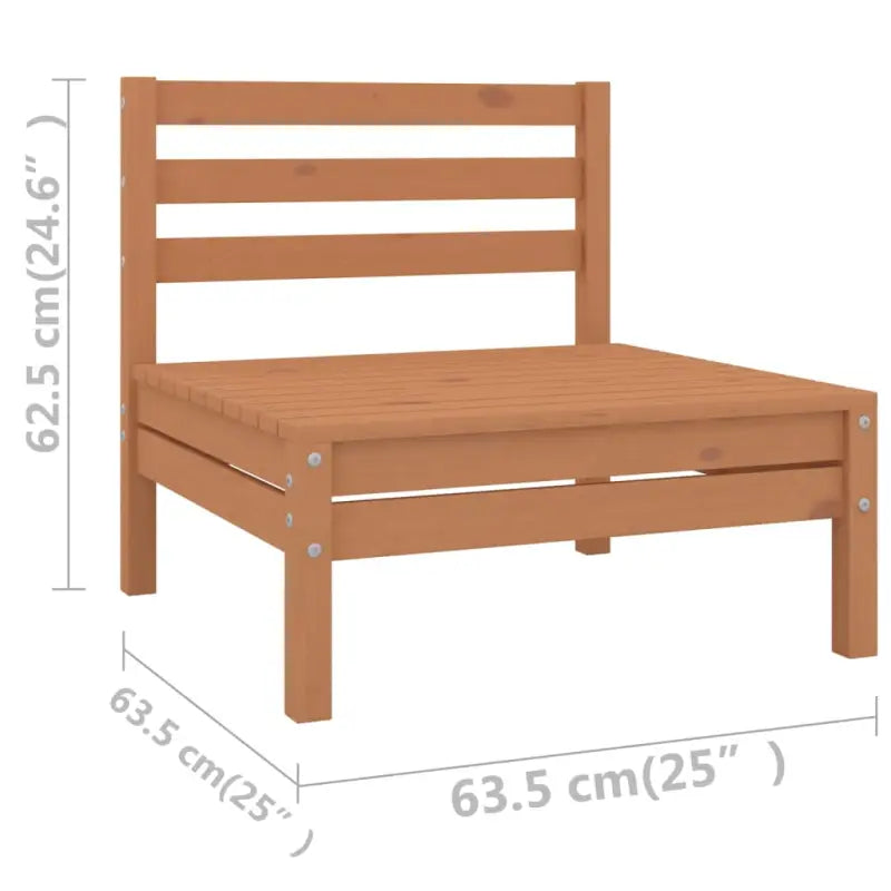Houten Tuinset van Massief Grenenhout met Tafel en Voetenbank - Tuinsets
