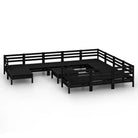 Houten tuinset van massief grenenhout met tafel en voetenbank - Tuinsets