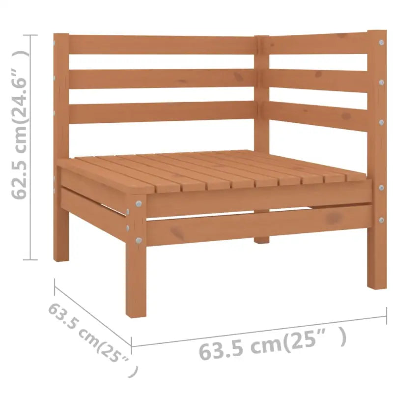 Houten Tuinset van Massief Grenenhout met Tafel en Voetenbank - Tuinsets