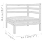 Houten tuinset van massief grenenhout met tafel en voetenbank - Wit - Tuinsets