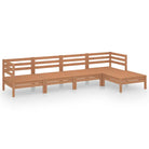 Houten tuinset van massief grenenhout met voetenbank en tafel - Honingbruin - Tuinsets