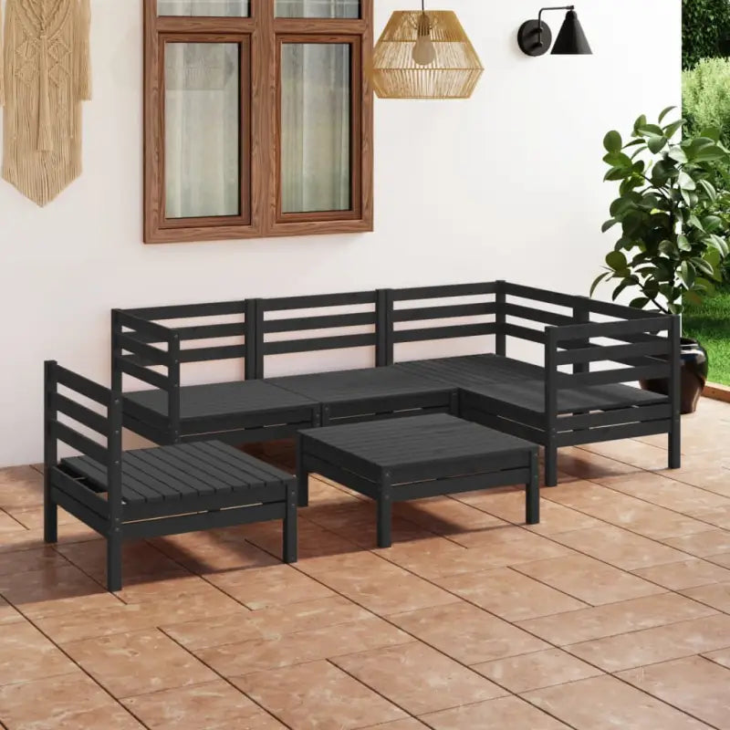 Houten tuinset van massief grenenhout met voetenbank en tafel - Tuinsets