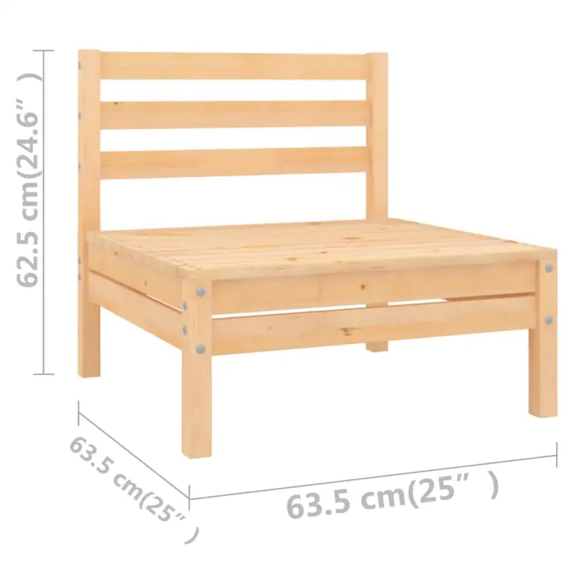 Houten tuinset van massief grenenhout met voetenbank en tafel - Tuinsets