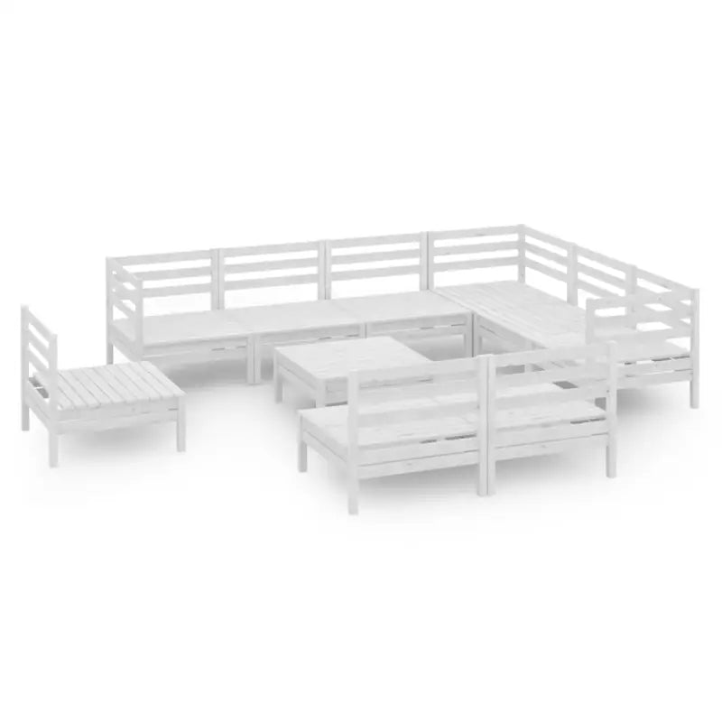 Houten tuinset van massief grenenhout met voetenbank en tafel - Tuinsets