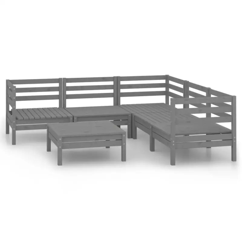 Houten tuinset van massief grenenhout met voetenbank en tafel - Tuinsets