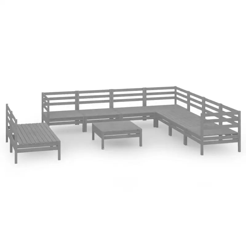 Houten tuinset van massief grenenhout met voetenbank en tafel - Tuinsets