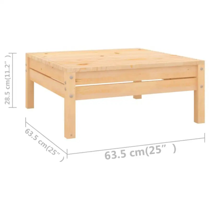 Houten tuinset van massief grenenhout met voetenbank en tafel - Tuinsets