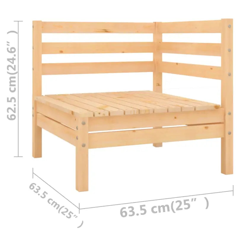 Houten tuinset van massief grenenhout met voetenbank en tafel - Tuinsets