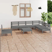 Houten tuinset van massief grenenhout met voetenbank tafel voor ontspanning - Tuinsets