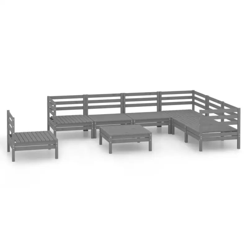 Houten tuinset van massief grenenhout met voetenbank tafel voor ontspanning - Tuinsets