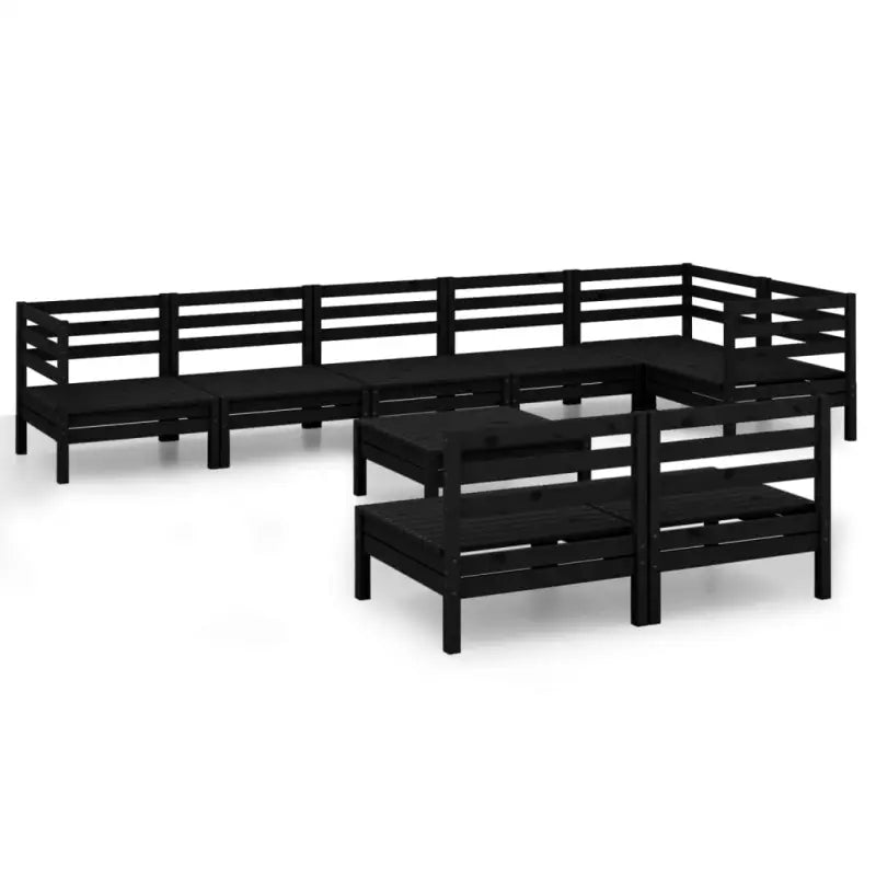 Houten tuinset van massief grenenhout met voetenbank tafel - Tuinsets