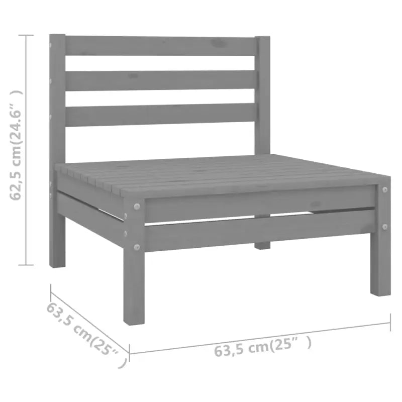 Houten tuinset van massief grenenhout met voetenbank tafel - Tuinsets